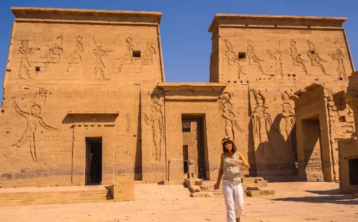 i templi di assuan, egitto a novembre