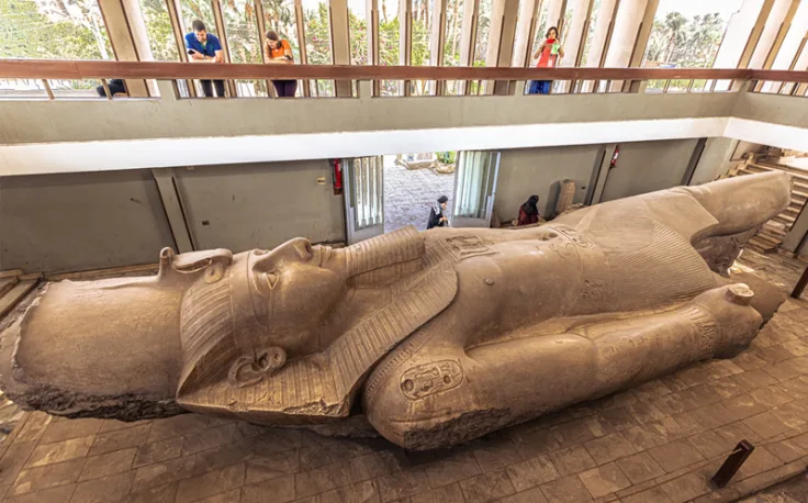la statua di Ramses II a Menfi