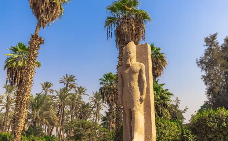 la statua di Ramses II a Menfi