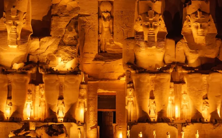 Ramesse ii, Abu Simbel a notte