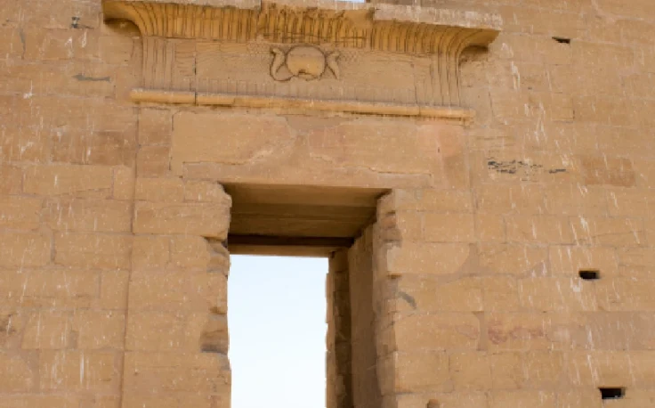 l'ingresso del tempio wadi es sebua a nubia , wadi es sebua