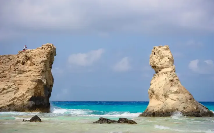 una spiaggia a marsa matruh in egitto , egitto mar mediterraneo