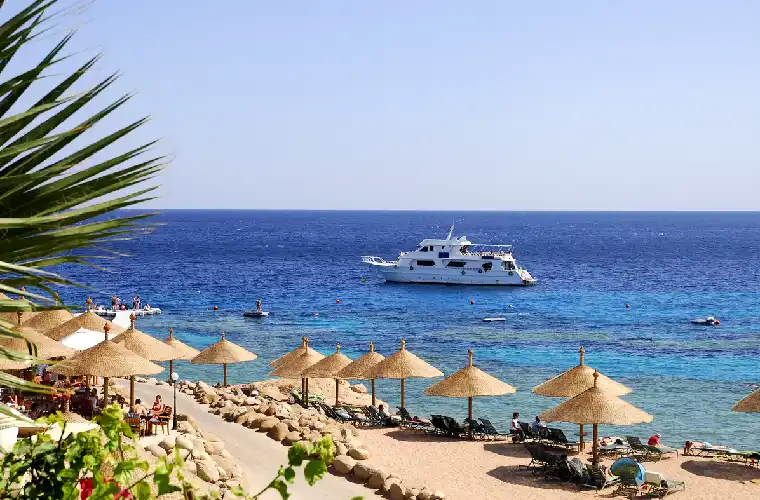 Beach at Red Sea,Naama Bay,Sharm El Sheikh,Egypt