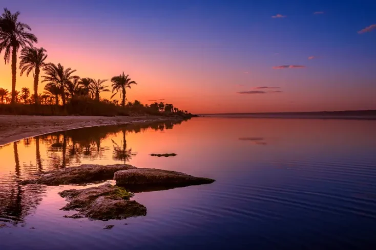 Lago Qarun, il tramonto a lago