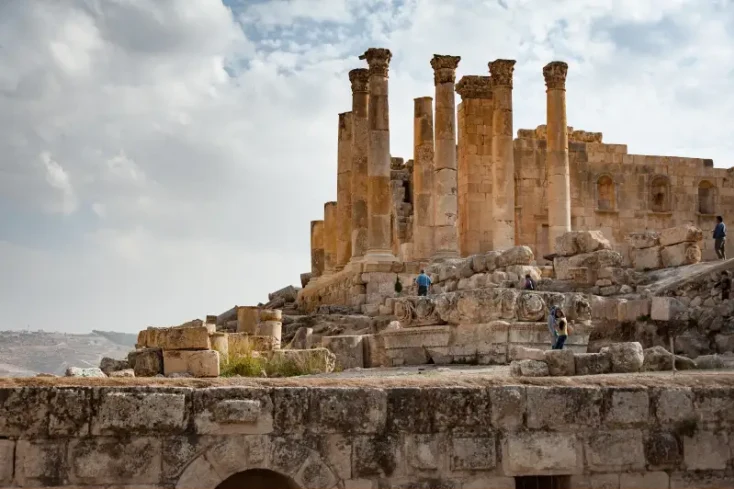 città antica romana a gerasa, jerash giordania