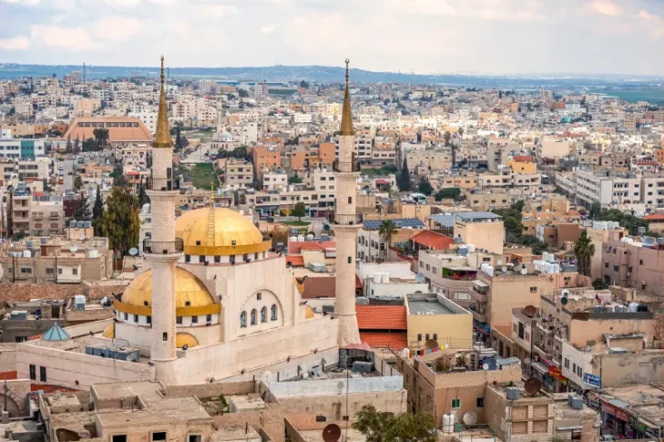 vista panoramica da madaba , madaba giordania