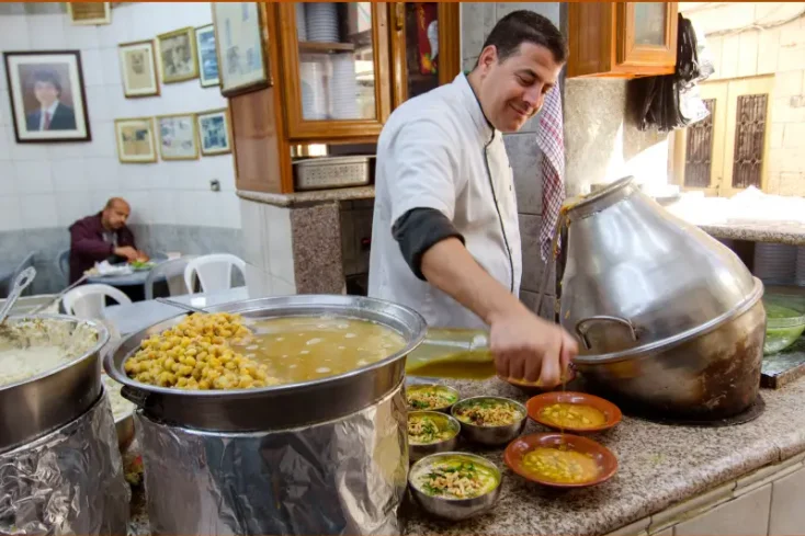 un ristorante tradizionale in giordania , madaba giordania