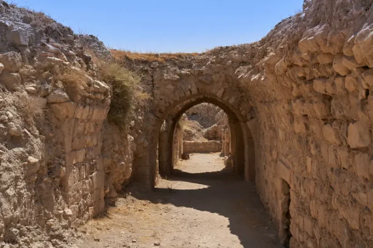 le arche del castello di kerak, kerak