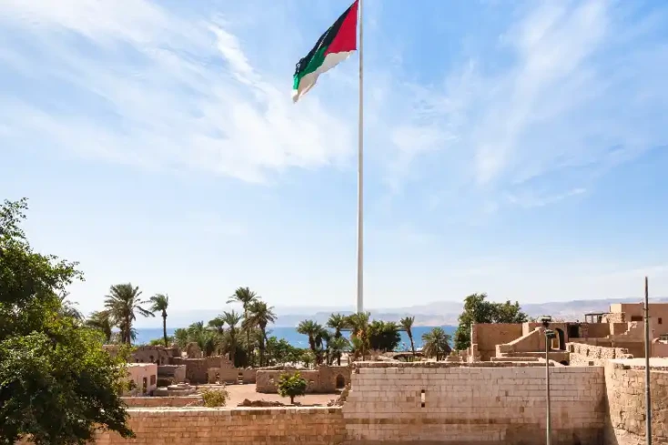 castello mamluk ad golfo di aqaba giordania, golfo di aqaba