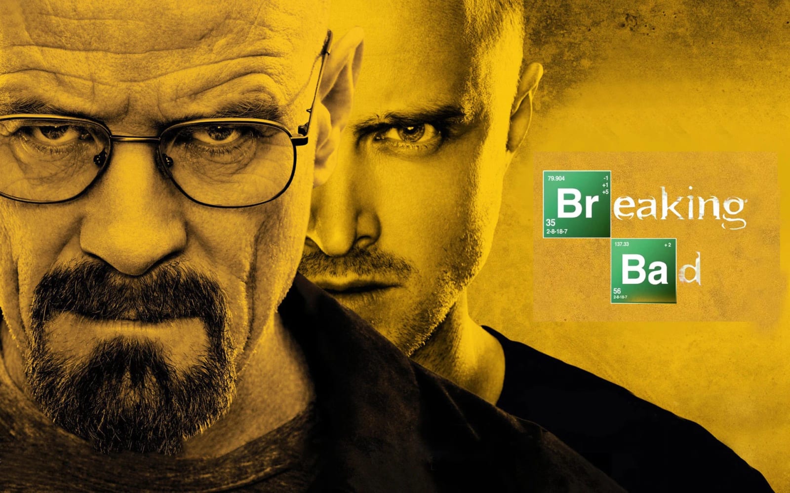 Walter White e Jesse Pinkman em arte promocional de Breaking Bad
