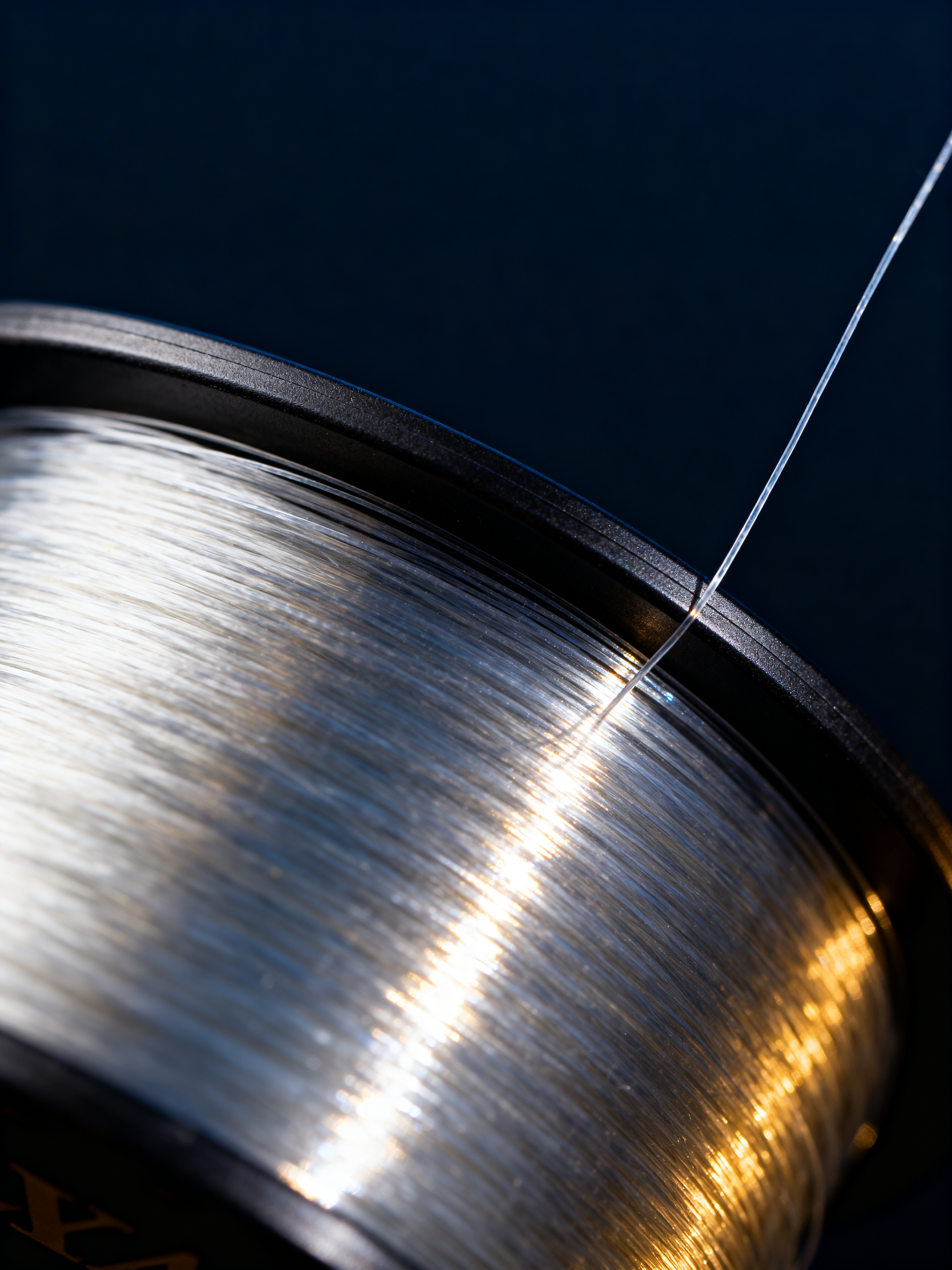 Nylon monofilament fishing lines — product photography