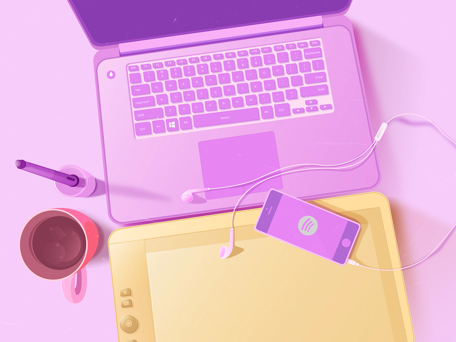 Stay at Home Creative Vector Illustration - Dribbble Art by ART de ONE