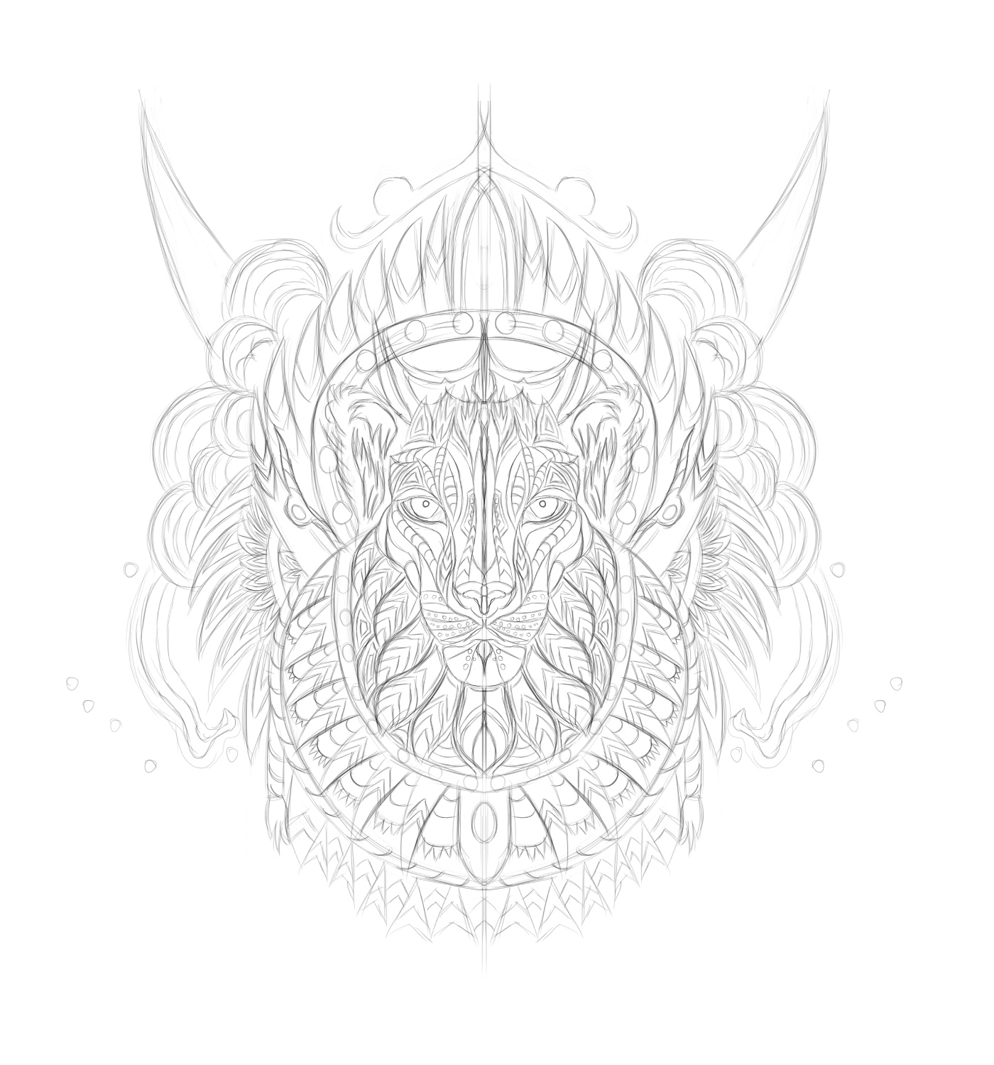 Initial Sketch in Adobe Photoshop by ART de ONE