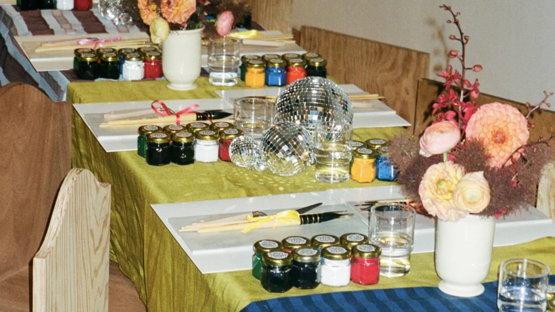 Harry Styles Together Together pop-up · vinyl painting workshop