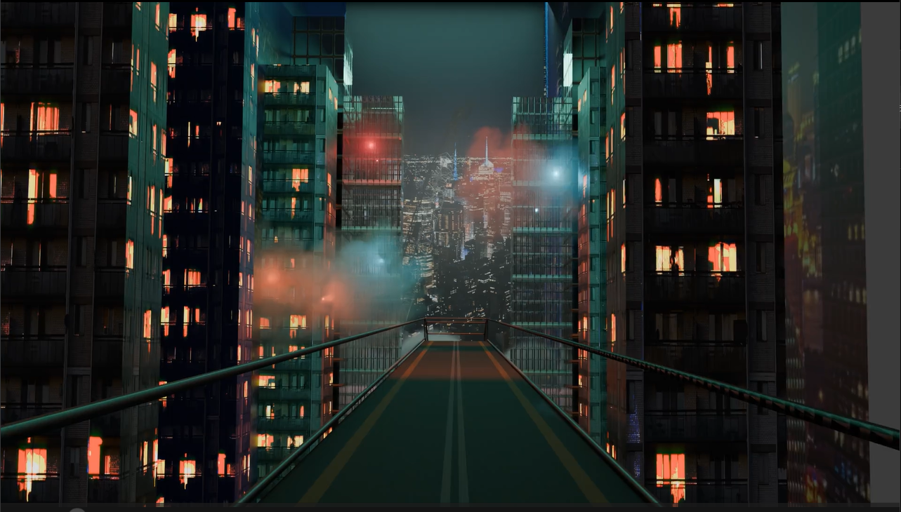 roadside city view