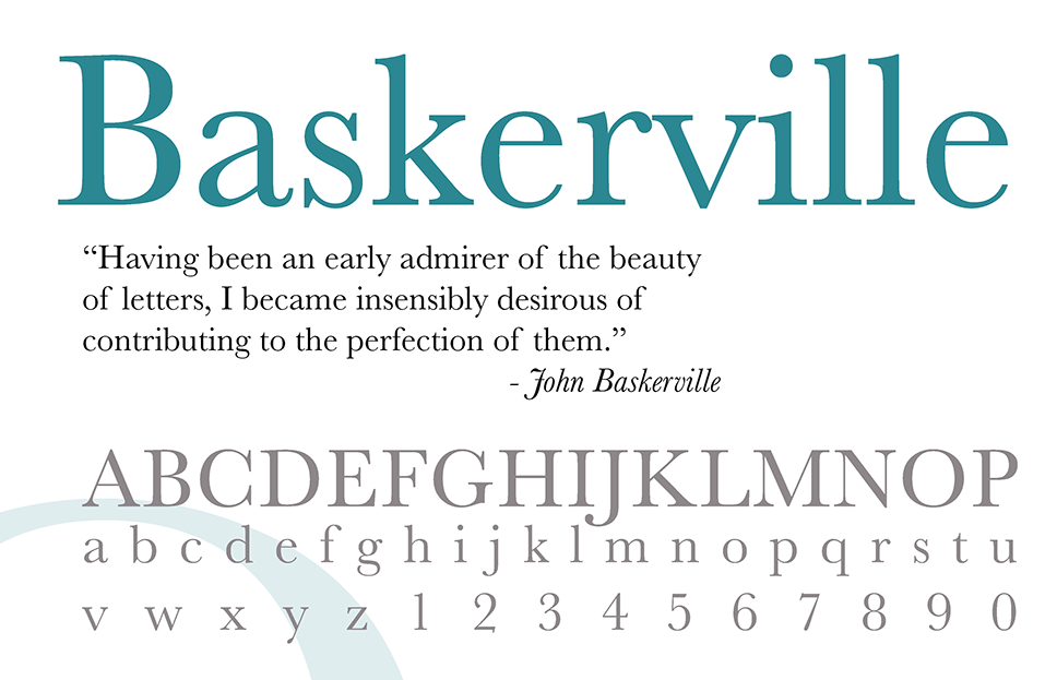 baskerville typography poster