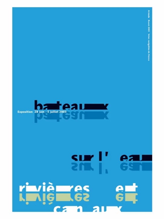 blue poster typographic