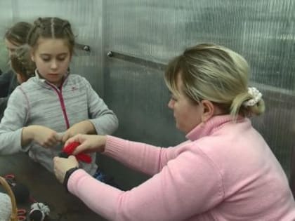 В Пензе детей научили делать игрушечных снегирей