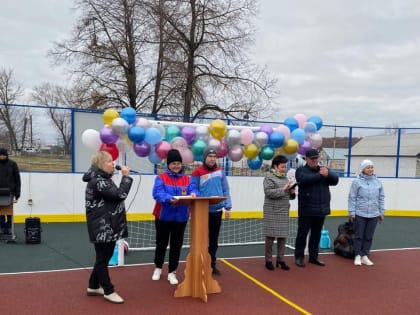 В с.Бикмурзино открыли многофункциональную спортивную площадку в рамках социального проекта «Газпром-детям»