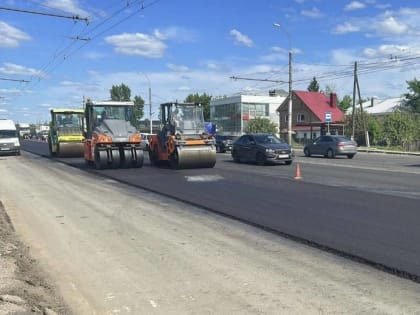 В Пензе идет ремонт дороги на улице Чаадаева