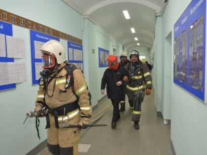 В ПГУ прошли совместные пожарно-тактические учения