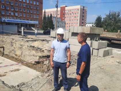 В Пензе на территории больницы №6 продолжается строительство помещения под новый ангиограф