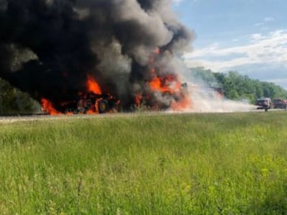 Стали известны подробности ДТП с загоревшимся бензовозом под Нижним Ломовом