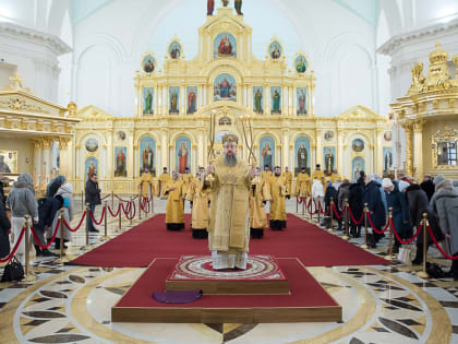 Митрополит Серафим совершил чин Торжества Православия в Спасском кафедральном соборе