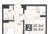 2-к. квартира, 36.4 м², 1/16 эт.