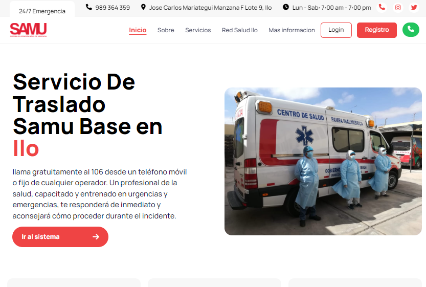 Aplicación de reportes SAMU Fullstack