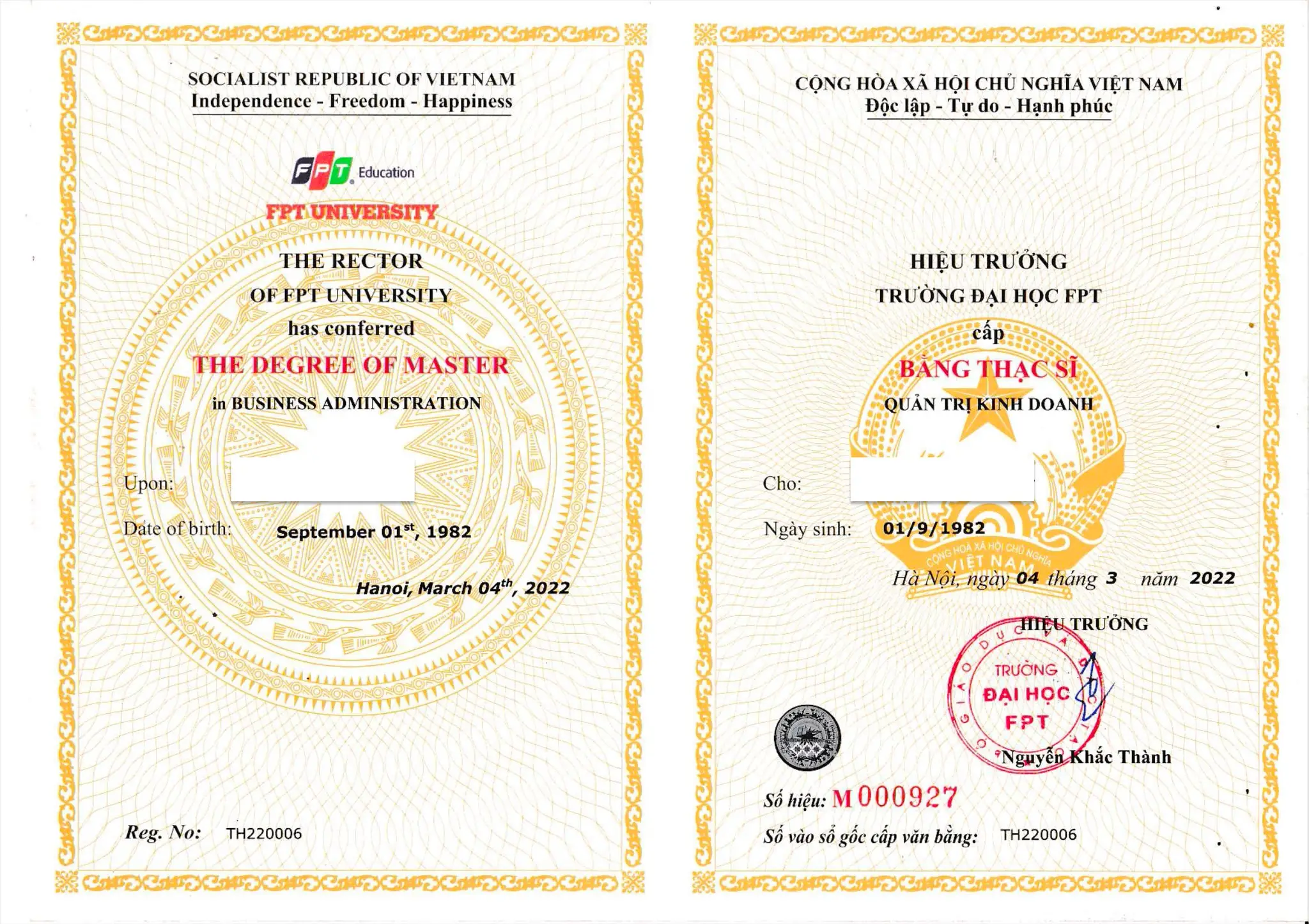 Làm bằng đại học FPT uy tín - Giá rẻ - Hồ sơ gốc - Tem phôi thật
