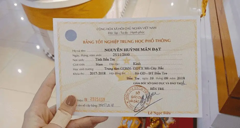 Làm Bằng Cấp 3 Giá 1 Triệu - Uy Tín, An Toàn, Phôi Thật