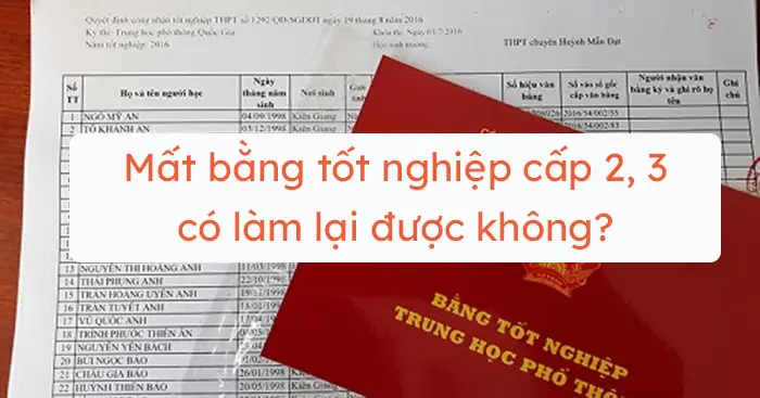 Làm lại bằng tốt nghiệp THPT - Hướng dẫn chi tiết và đầy đủ
