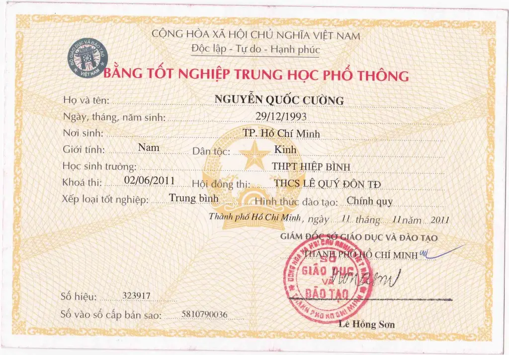 Làm bằng cấp 3 giả Uy tín, chất lượng, bảo mật tuyệt đối