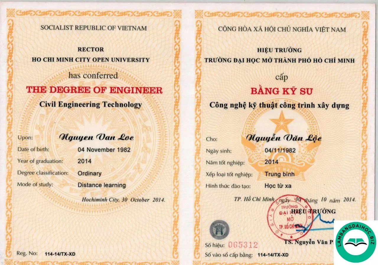Khám phá mẫu bằng tốt nghiệp đại học từ xa