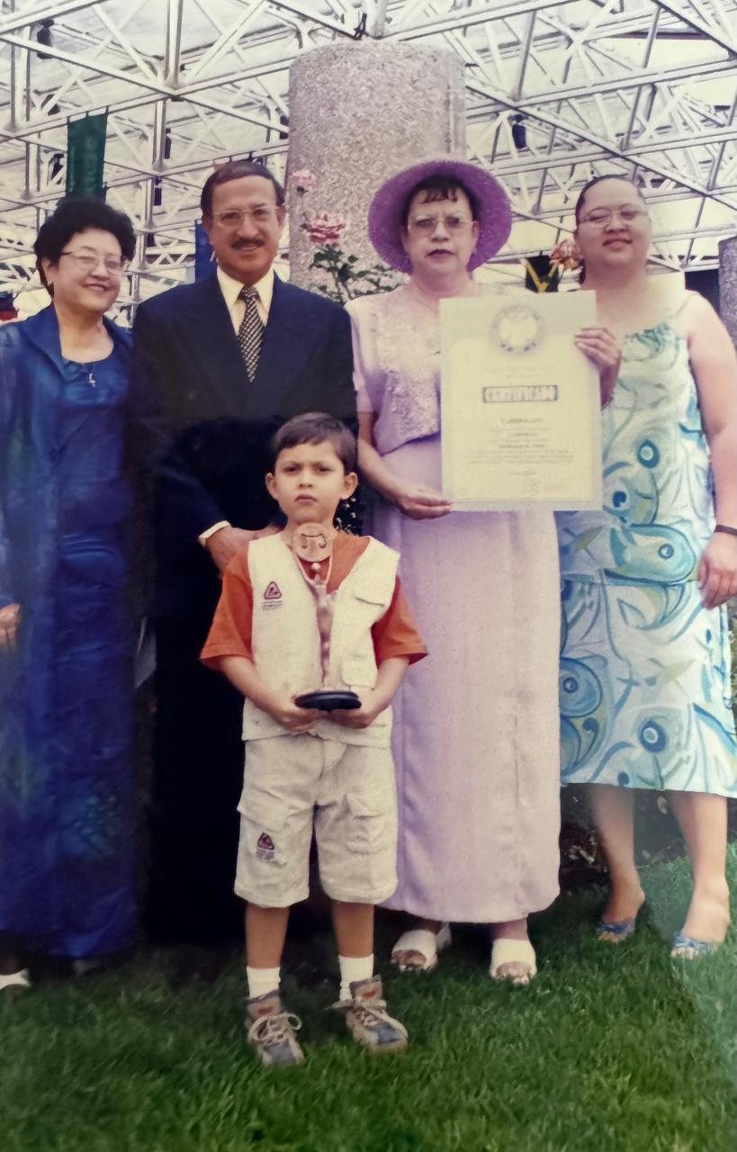 Premio 2001 con la familia