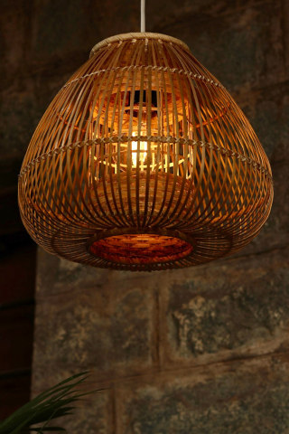 Teardrop Bamboo Pendant Lamp