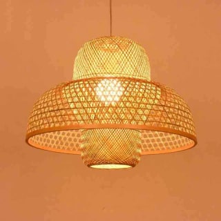 Woven Bamboo Dome Pendant