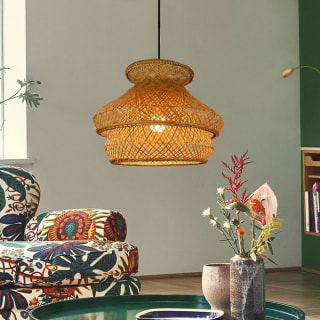 Handwoven Bamboo Outdoor Pendant