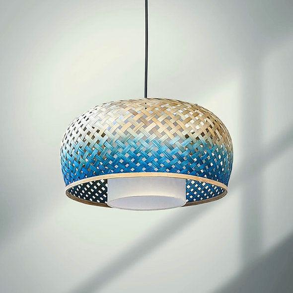 Tulip Bamboo Pendant Light — boho living room ceiling styling