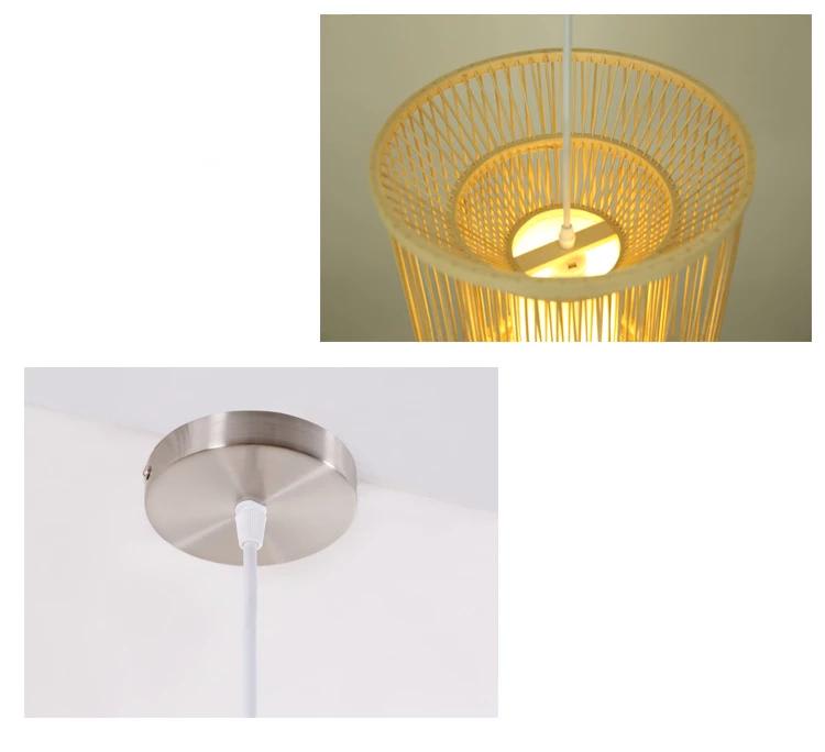 Bamboo Globe String Light Set — close-up of a single handwoven bamboo shade thumbnail 2