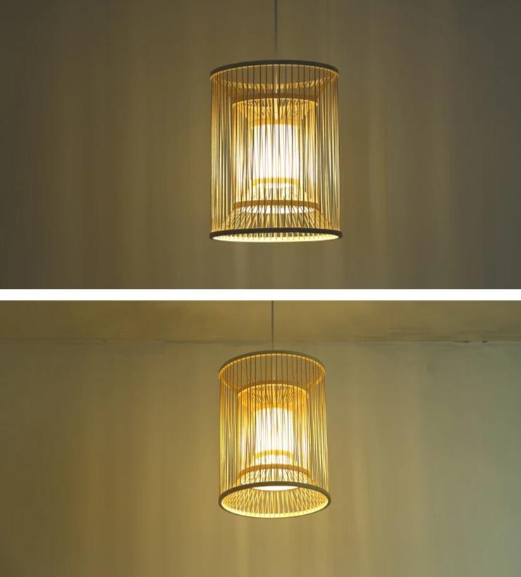Bamboo Globe String Light Set — styled in a rooftop café setting thumbnail 12