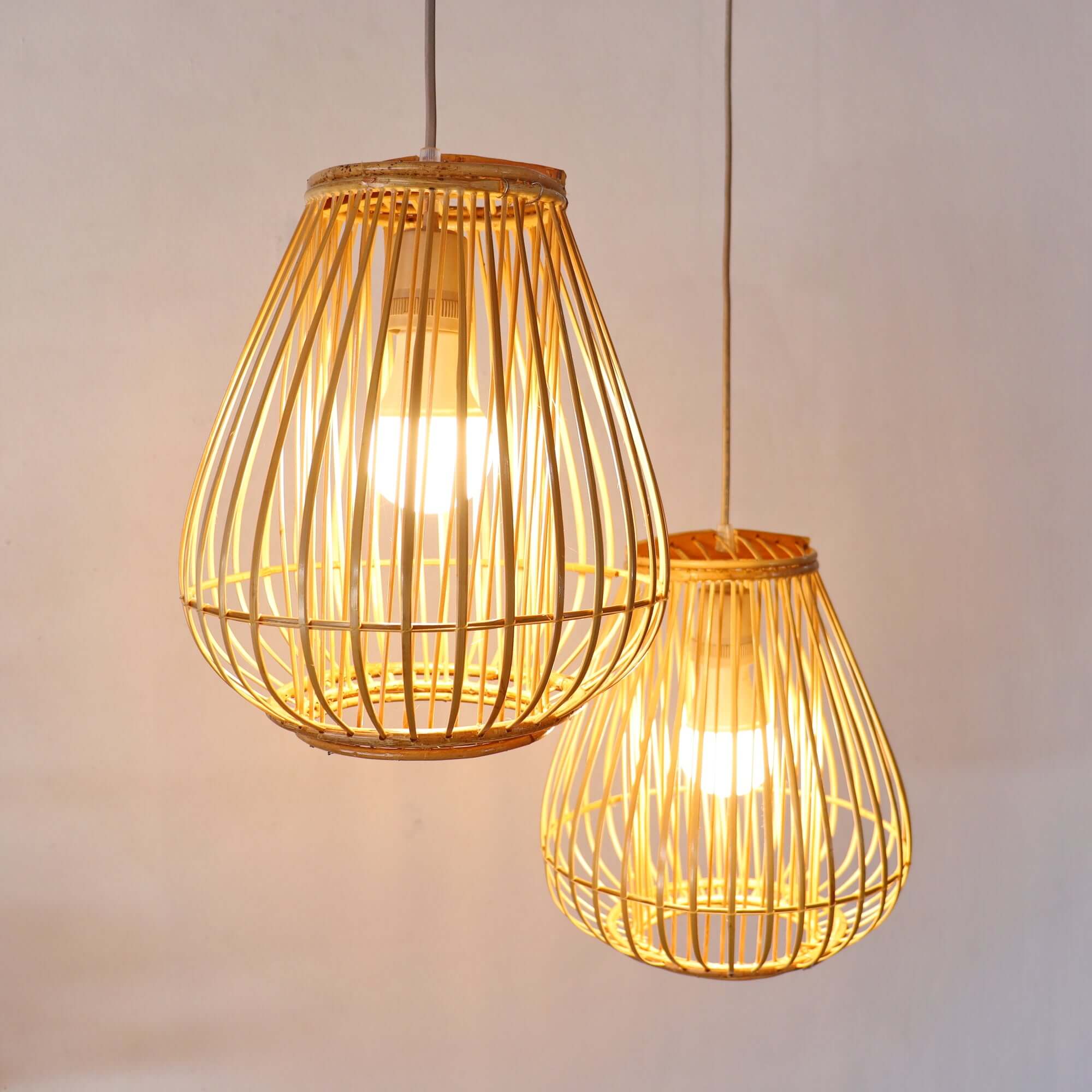 Mini Bamboo String Lights — strung across a balcony for warm ambient light