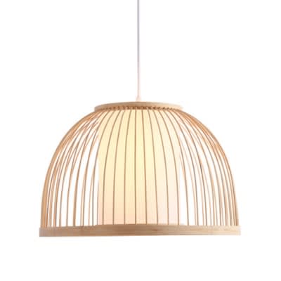 Asian Dome Bamboo Ceiling Light — outdoor garden or terrace styling thumbnail 5
