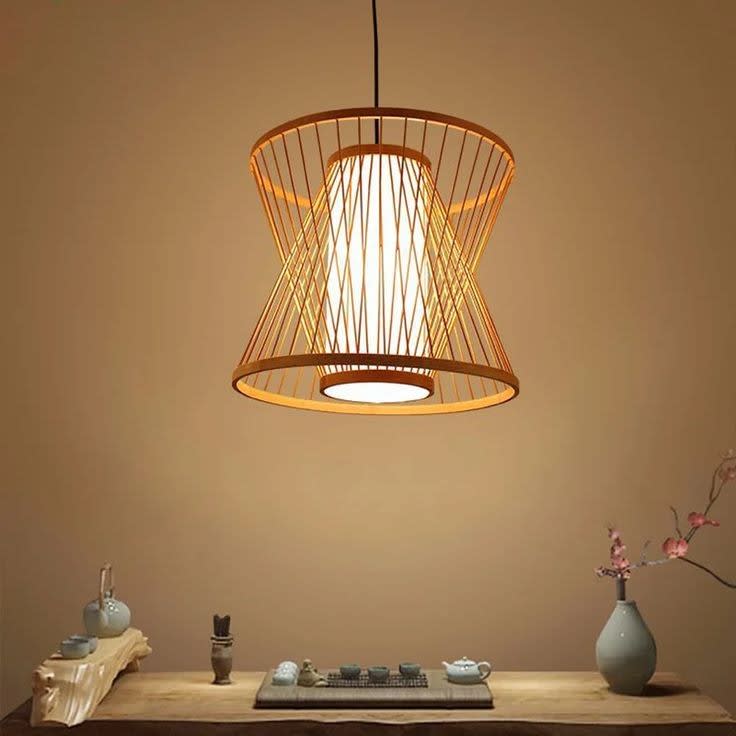 Natural Bamboo Cluster Lights — styled around a café patio thumbnail 3