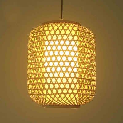 Natural Bamboo Cluster Lights — draped along a living room wall thumbnail 4