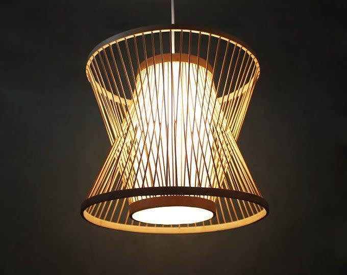 Natural Bamboo Cluster Lights — outdoor garden or terrace styling thumbnail 5