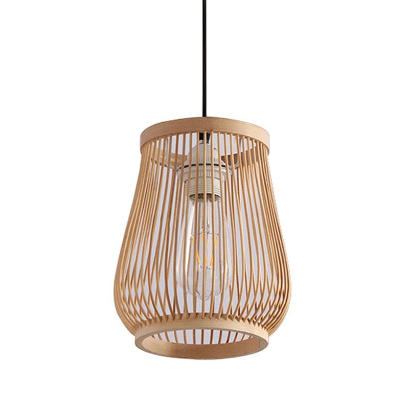 Bamboo Orb Pendant Light — styled around a café patio thumbnail 3