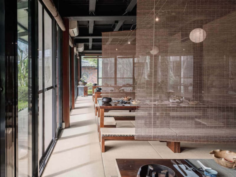 Yang Ming Spring — MICHELIN Green Star Bamboo, tea ware, and a garden view. Lunch here is its own kind of meditation.