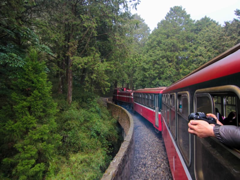 ▴ Day 4: Take a ride on the narrow gauge Alishan mountain rail.